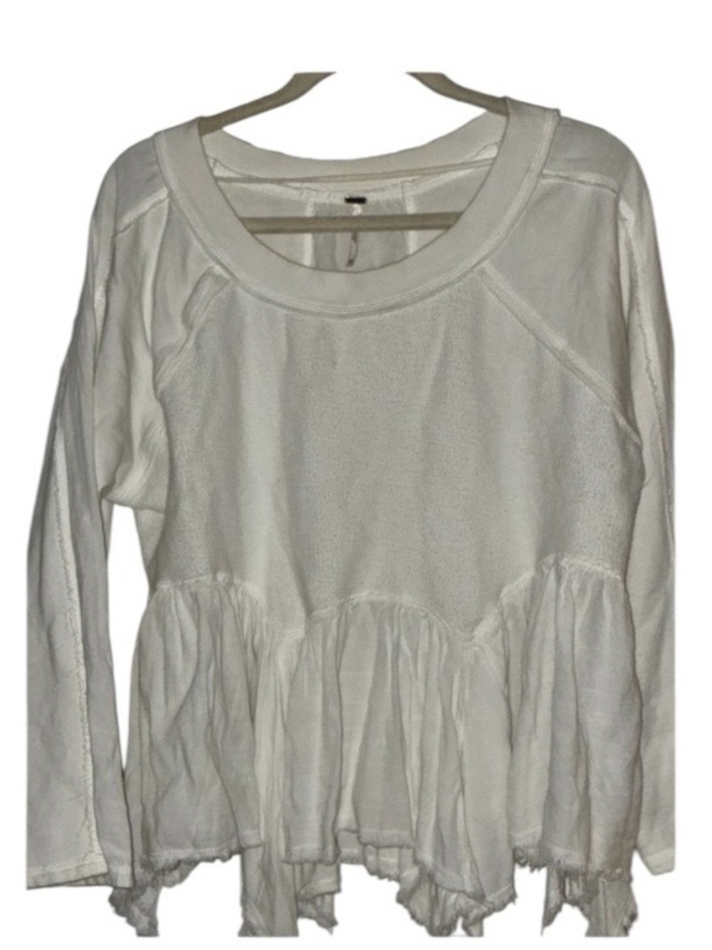 Free People Pullover Asymmetrical Hem Sweatshirt Sz S